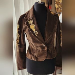 Embroidered Corduroy Jacket